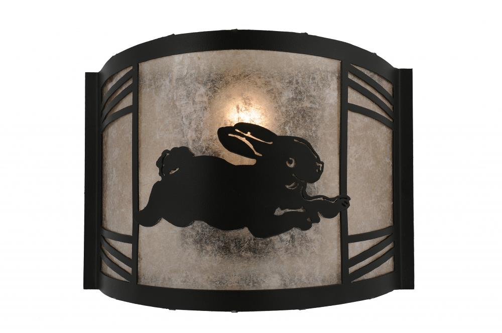 12" Wide Rabbit on the Loose Right Wall Sconce
