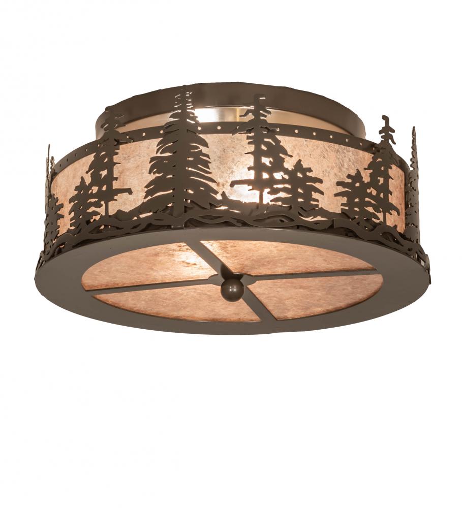 16" Wide Tall Pines Flushmount