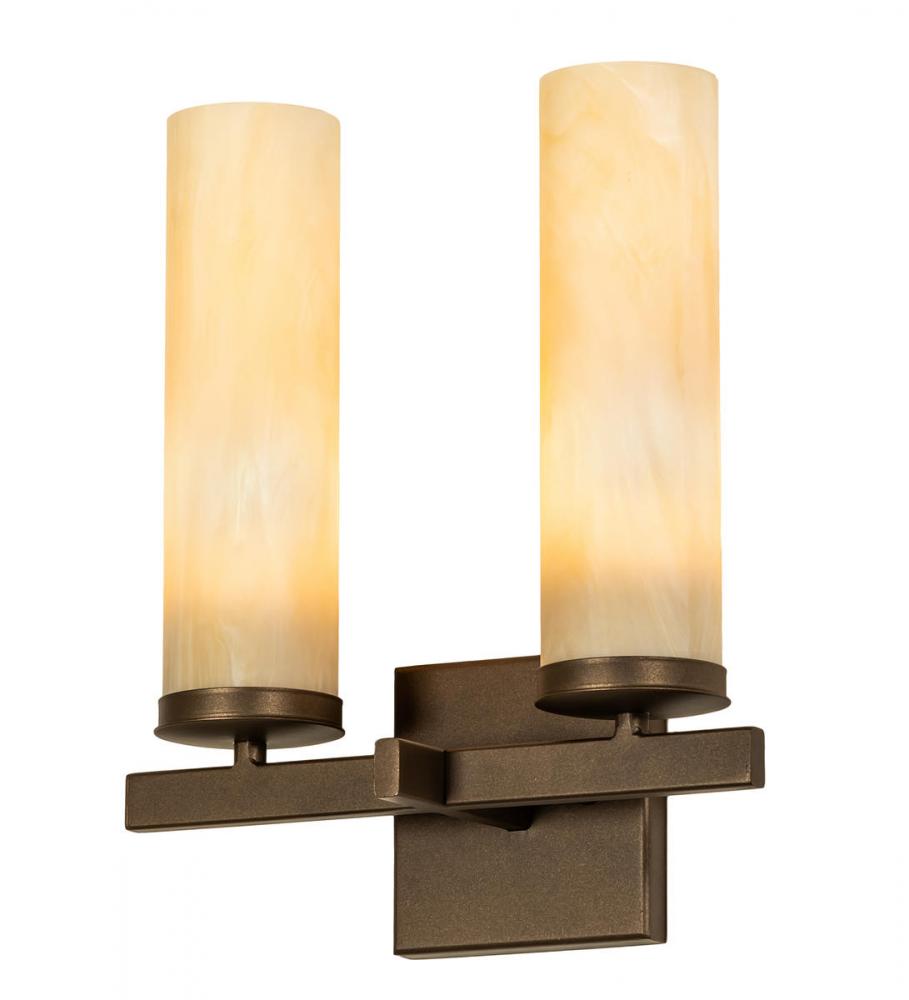 12" Wide Dante 2 Light Wall Sconce