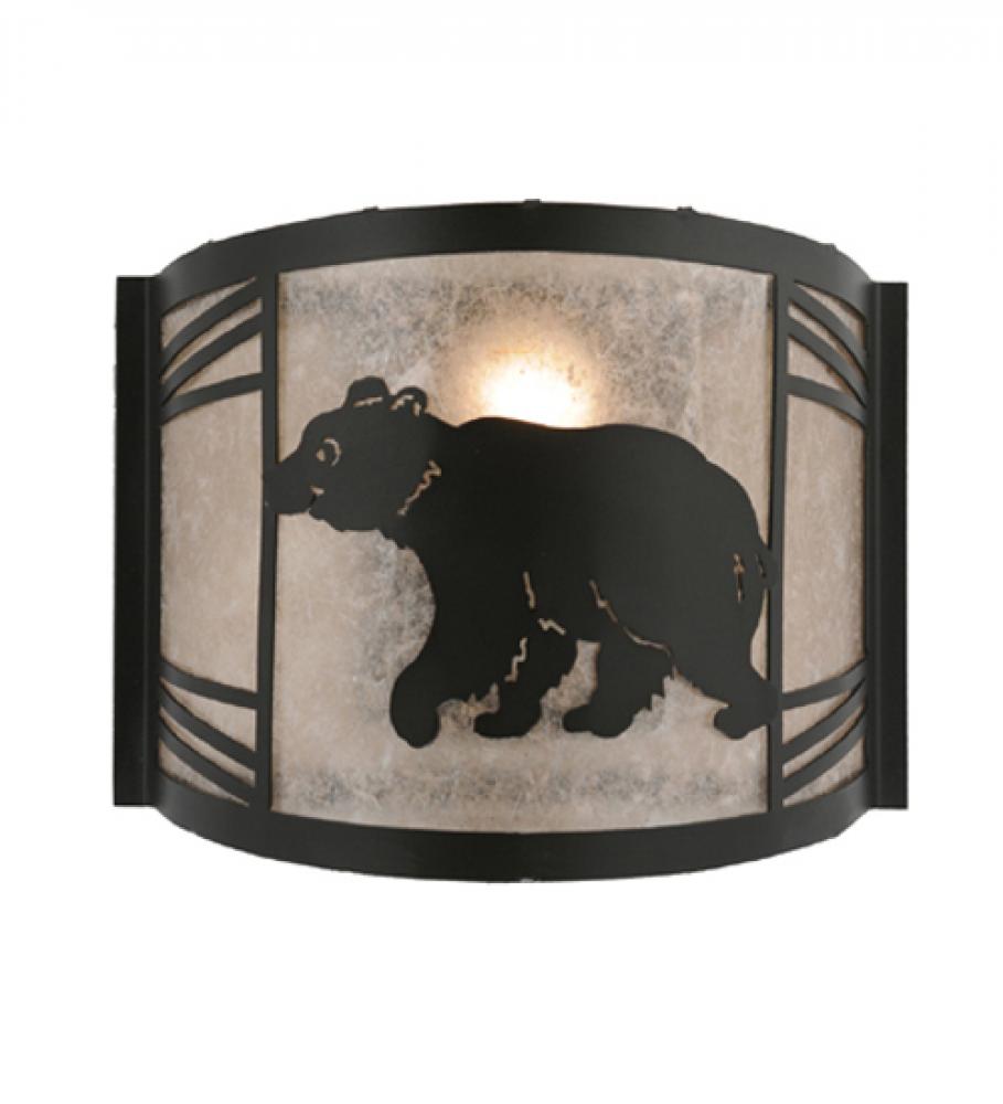 12" Wide Happy Bear on the Loose Left Wall Sconce