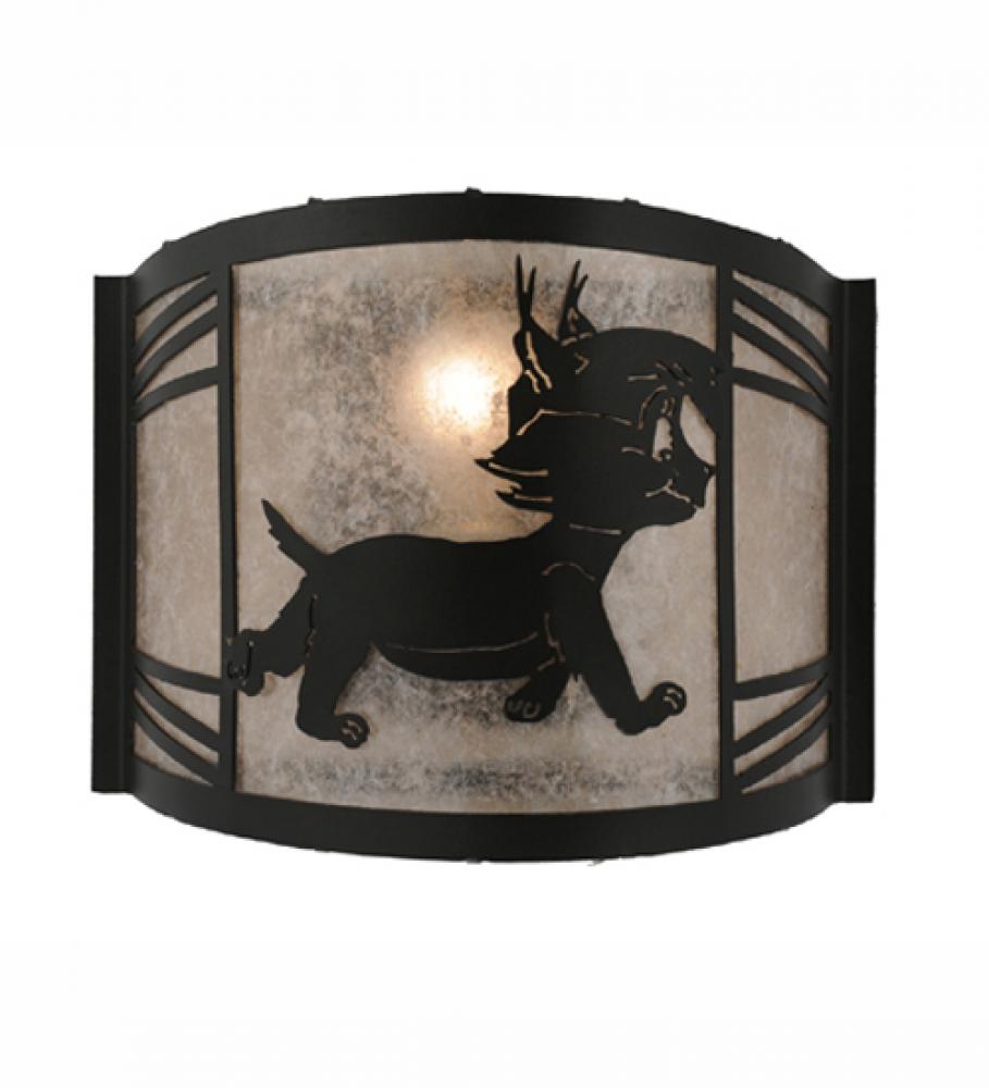12" Wide Lynx on the Loose Right Wall Sconce