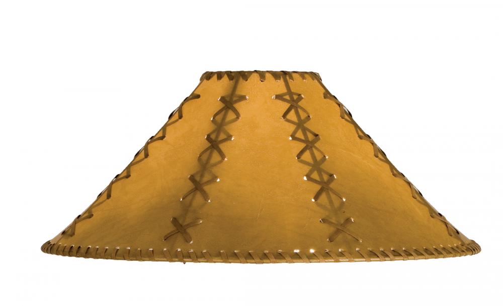 18" Wide Faux Leather Tan Hexagon Shade