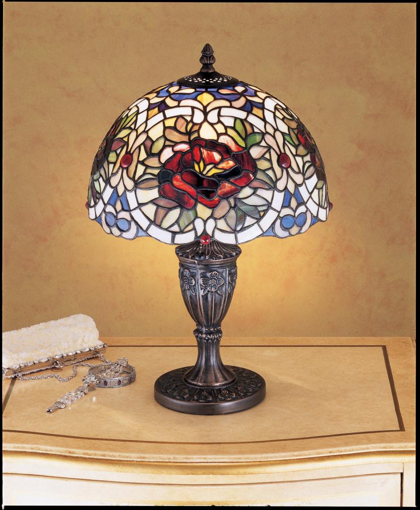 18" High Renaissance Rose Accent Lamp