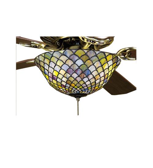 12"W Fishscale Fan Light Fixture