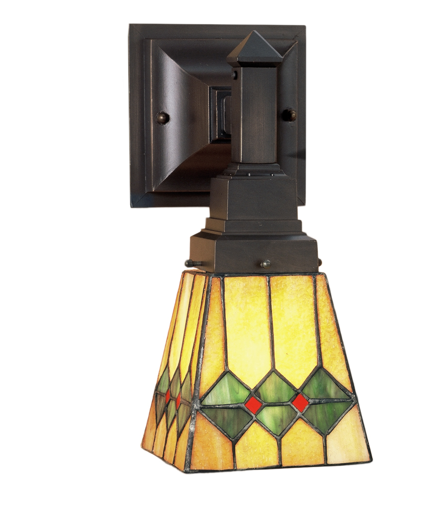 5" Wide Martini Mission Wall Sconce