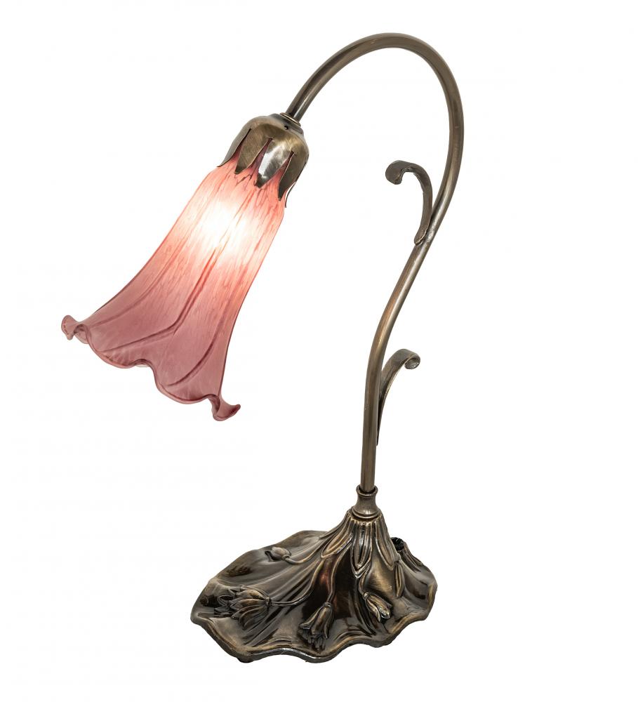 15" High Lavender Tiffany Pond Lily Accent Lamp