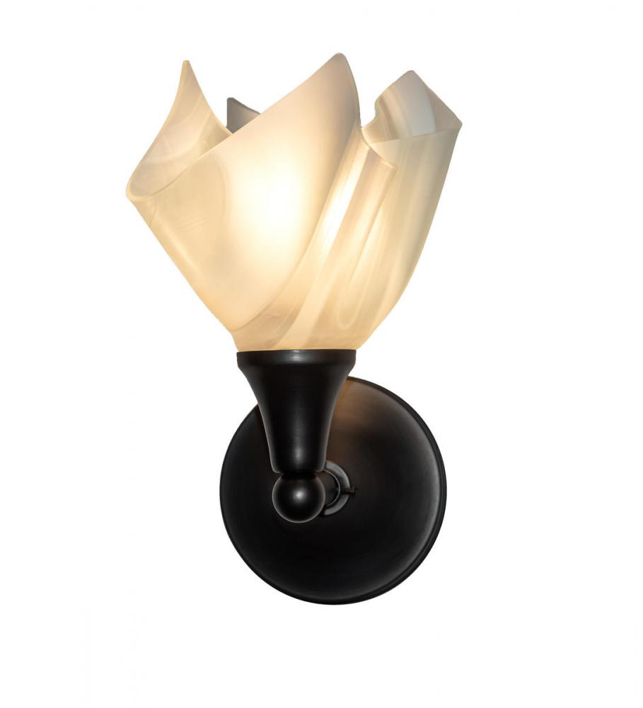 9" Wide Metro Blanco Swirl Wall Sconce