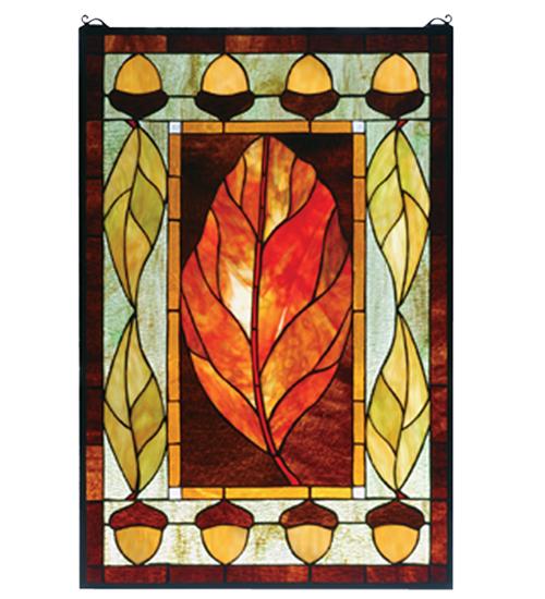 21"W X 31"H Harvest Festival Stained Glass Window