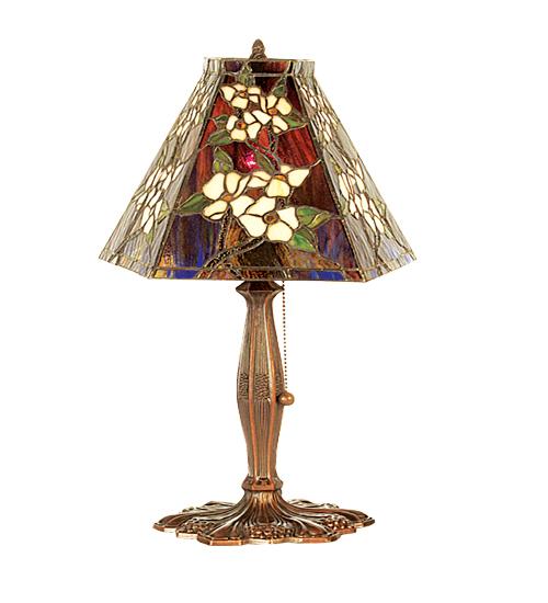 19" High Oriental Peony Accent Lamp