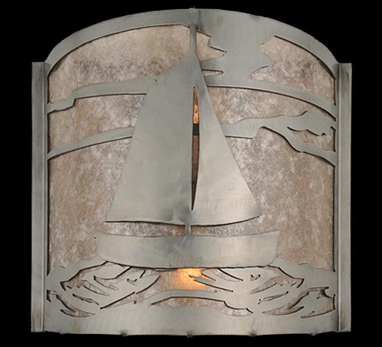 12" Wide Sailboat Wall Sconce