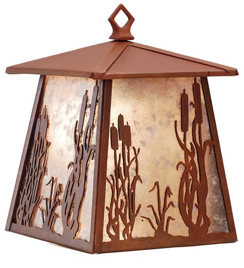 7.5"W Reeds & Cattails Hanging Wall Sconce
