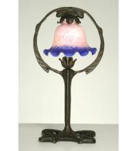 Meyda White 102405 - 17"H French Pink and Blue Accent Lamp