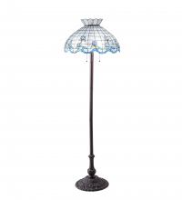 Meyda White 110423 - 62" High Roseborder Floor Lamp