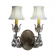 Meyda White 117353 - 13" Wide Esther 2 Light Wall Sconce