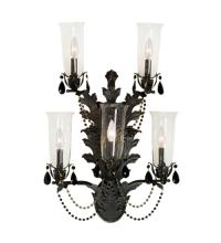 Meyda White 120231 - 20" Wide French Baroque 5 Light Wall Sconce