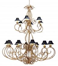 Meyda White 120320 - 84" Wide Alexandria 18 Light Two Tier Chandelier