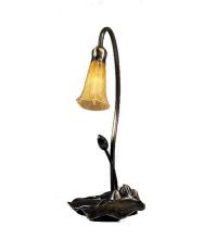 Meyda White 12432 - 16" High Amber Pond Lily Accent Lamp