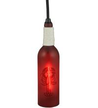 Meyda White 124424 - 3"W Coastal Collection Lobster Wine Bottle Mini Pendant
