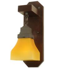 Meyda White 124482 - 5" Wide Bungalow Frosted Amber Wall Sconce