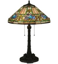 Meyda White 124816 - 26.5"H Tiffany Floral Table Lamp