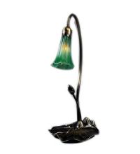 Meyda White 12859 - 16" High Green Pond Lily Mini Lamp