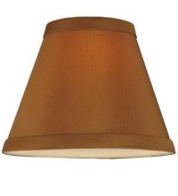 Meyda White 130390 - 6"W X 4.75"H Faille Taupe Shade