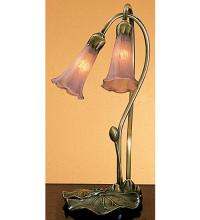 Meyda White 13209 - 16" High Lavender Pond Lily 2 LT Accent Lamp
