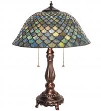 Meyda White 132148 - 22" High Tiffany Fishscale Table Lamp