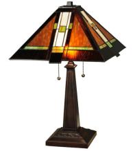 Meyda White 132673 - 24"H Montana Mission Table Lamp