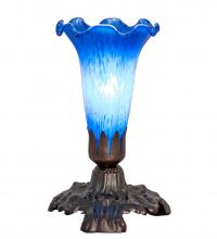 Meyda White 13420 - 7" High Blue Pond Lily Accent Lamp