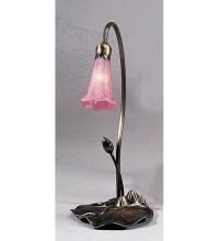 Meyda White 13447 - 16" High Pink Pond Lily Accent Lamp