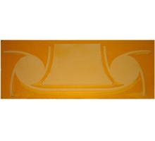 Meyda White 134803 - 5.25"H X 14"W Metro Fusion Amber Glass