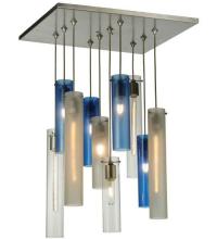 Meyda White 135045 - 17"Sq Cilindro 10 LT Cascading Pendant