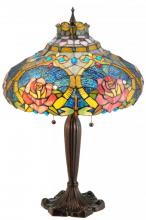 Meyda White 138108 - 26"H Dragonfly Rose Table Lamp