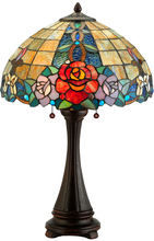 Meyda White 138121 - 25"H Rose Vine Table Lamp