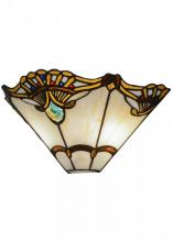 Meyda White 144020 - 14.5"W Shell with Jewels Wall Sconce