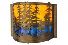 Meyda White 146953 - 12" Wide Tall Pines Wall Sconce