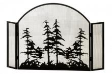 Meyda White 147758 - 50" Wide X 34" High Tall Pines Arched Fireplace Screen