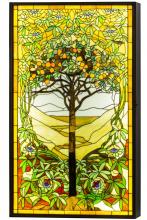 Meyda White 152459 - 30" Wide Tiffany Tree of Life Stained Glass Lighted Window