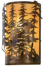 Meyda White 153841 - 14"W Tall Pines Wall Sconce