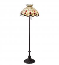 Meyda White 153948 - 62" High Roseborder Floor Lamp