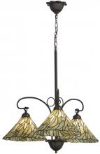 Meyda White 153966 - 30"W Willow Jadestone 3 LT Chandelier