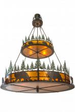 Meyda White 154616 - 72" Wide Bear in the Woods Two Tier Inverted Pendant
