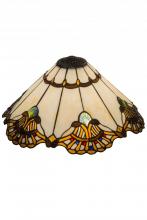 Meyda White 157062 - 20" Wide Shell with Jewels Shade
