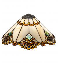 Meyda White 157065 - 16" Wide Shell with Jewels Shade