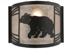 Meyda White 157293 - 12"W Happy Bear on the Loose Left Wall Sconce