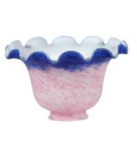 Meyda White 15969 - 7"W Fluted Bell Pink and Blue Shade