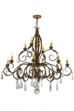Meyda White 164238 - 50" Wide New Country French 12 Light Chandelier