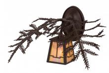 Meyda White 166568 - 16"W Pine Branch Valley View Wall Sconce