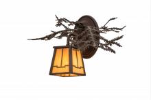 Meyda White 170878 - 16"W Pine Branch Valley View Right Wall Sconce